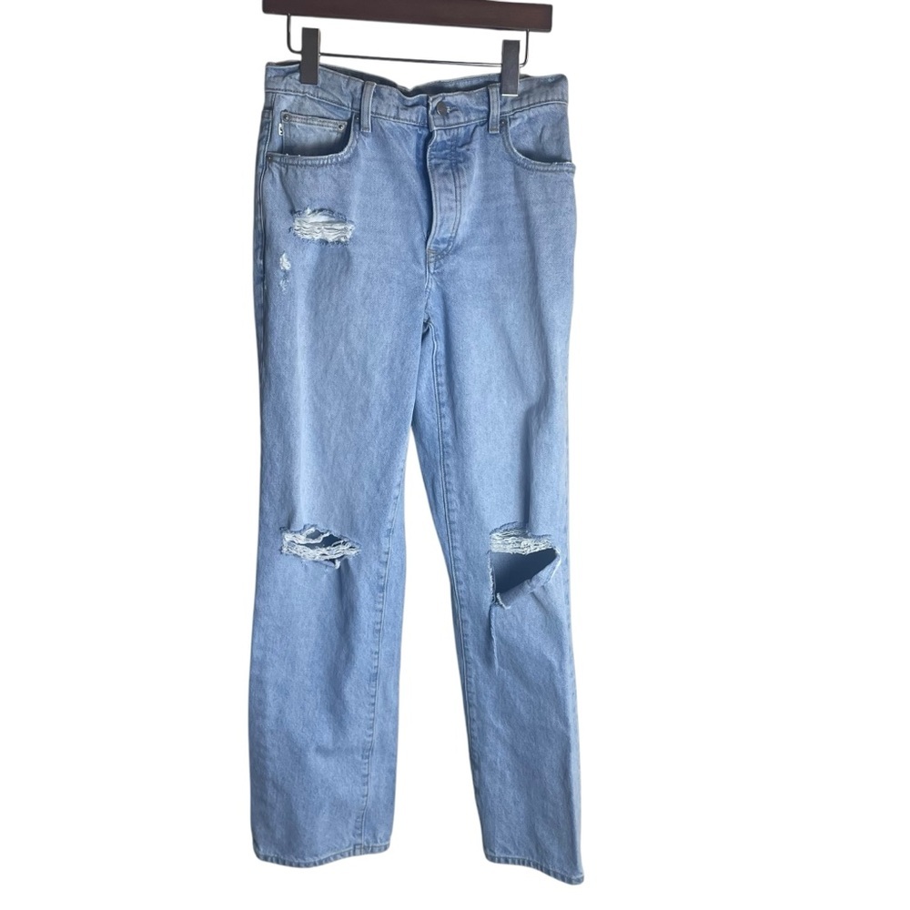 Lovers and Friends Boyfriend Jean Angelo Distressed Wash Button Fly Womens 26